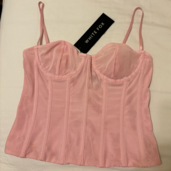 White Fox Boutique Tops - White Fox Boutique Pink Corset Top